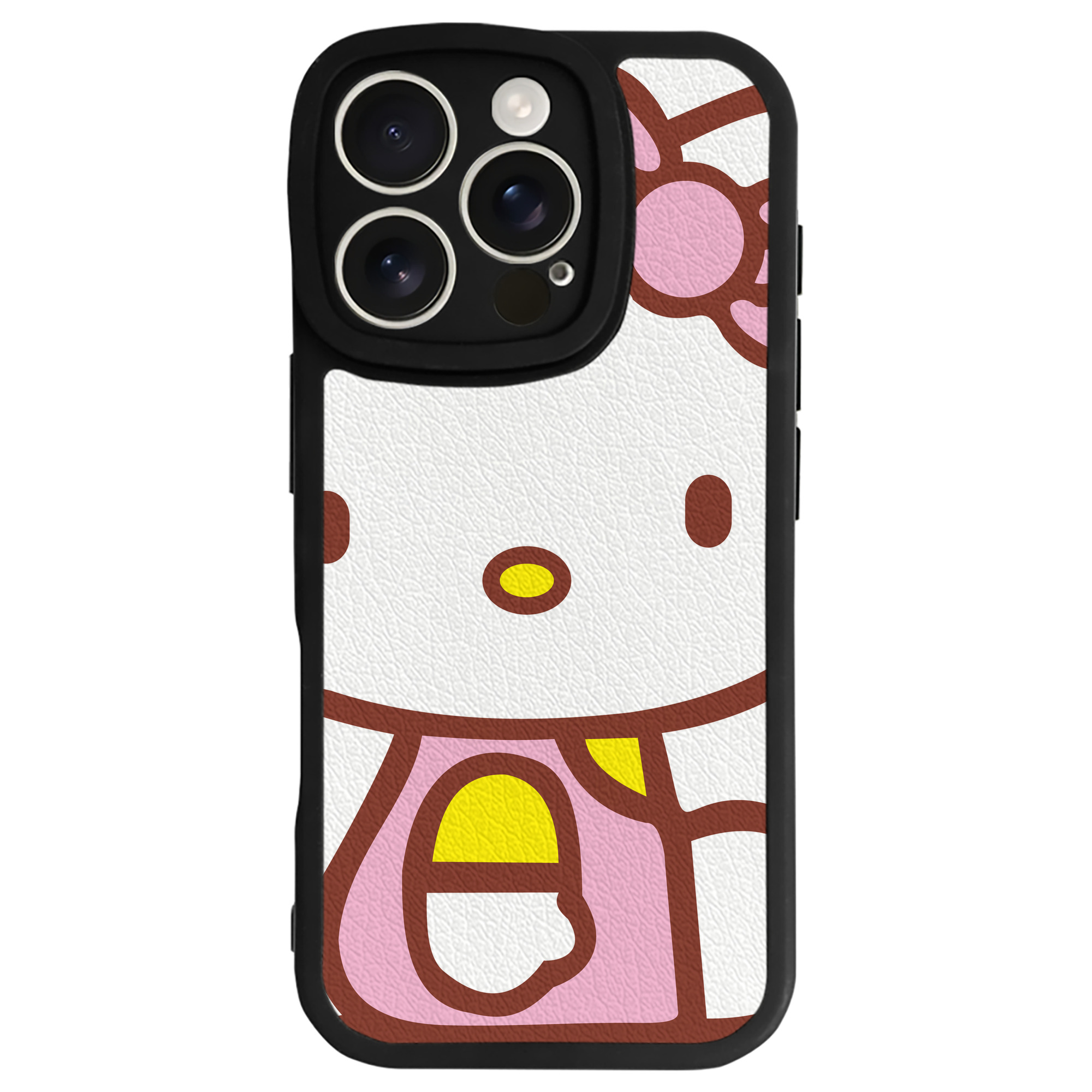 （画像用） Hello Kitty ハローキティ 【iPhone 16シリーズ対応】シリコンスマホケース（レザー調） 材質：シリコン